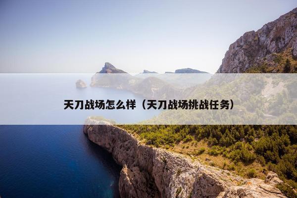 天刀战场怎么样（天刀战场挑战任务）