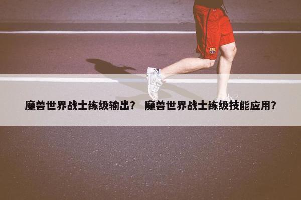 魔兽世界战士练级输出？ 魔兽世界战士练级技能应用？