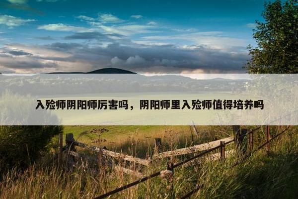 入殓师阴阳师厉害吗，阴阳师里入殓师值得培养吗