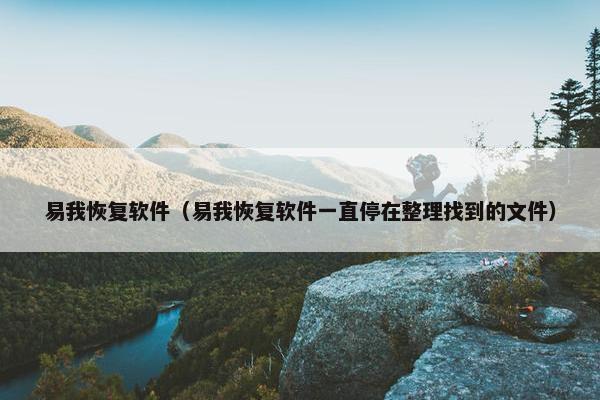 易我恢复软件（易我恢复软件一直停在整理找到的文件）