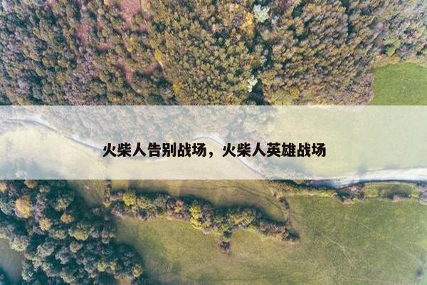 火柴人告别战场，火柴人英雄战场