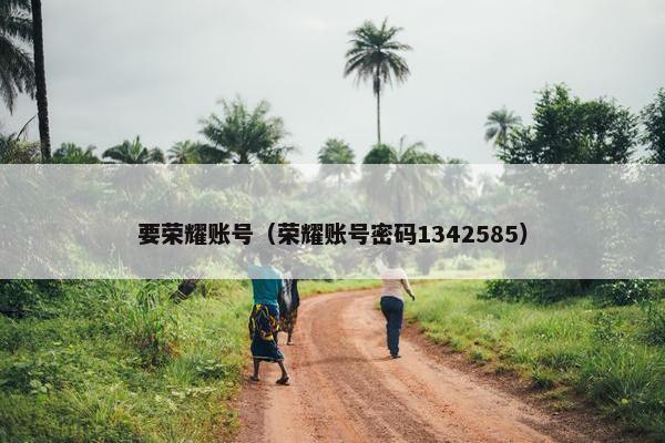 要荣耀账号（荣耀账号密码1342585）