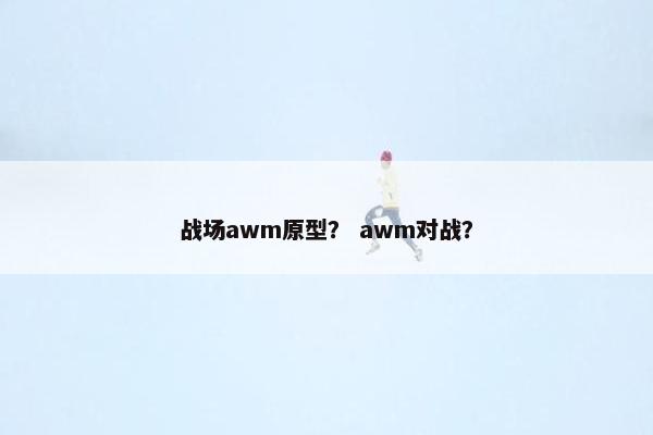 战场awm原型？ awm对战？