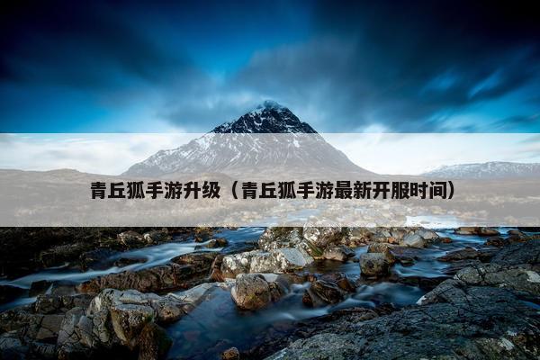 青丘狐手游升级（青丘狐手游最新开服时间）