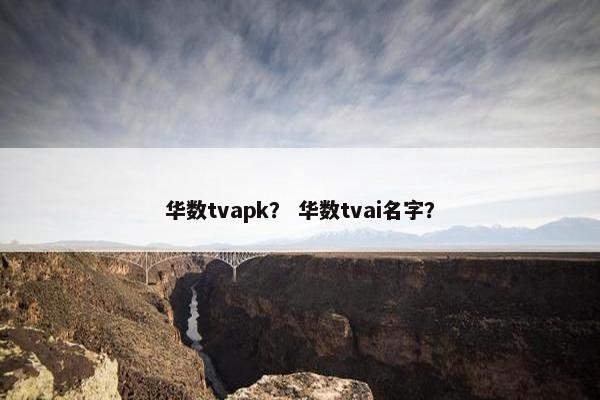 华数tvapk？ 华数tvai名字？