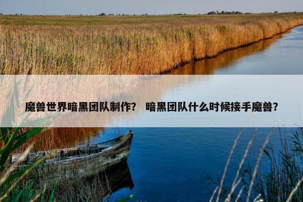 魔兽世界暗黑团队制作？ 暗黑团队什么时候接手魔兽？