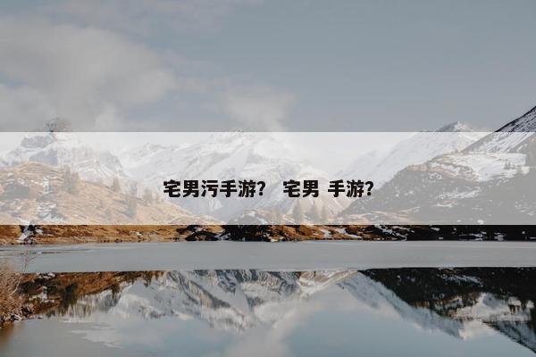 宅男污手游？ 宅男 手游？