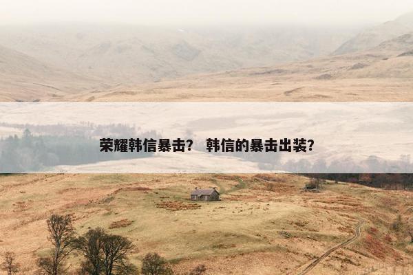 荣耀韩信暴击？ 韩信的暴击出装？