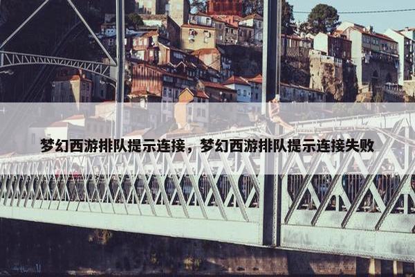 梦幻西游排队提示连接，梦幻西游排队提示连接失败