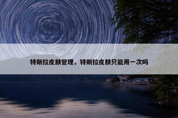 特斯拉皮肤管理，特斯拉皮肤只能用一次吗