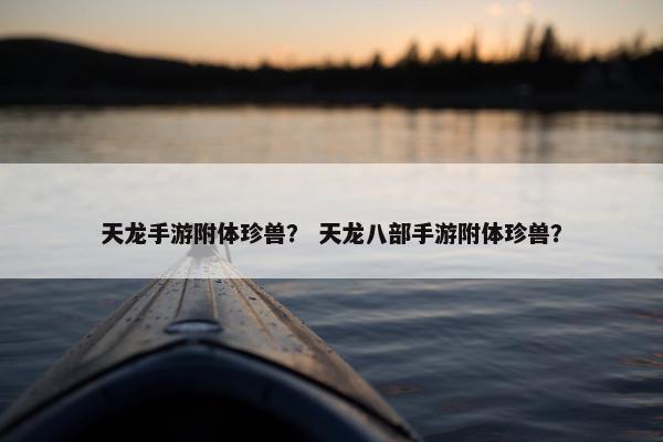 天龙手游附体珍兽？ 天龙八部手游附体珍兽？