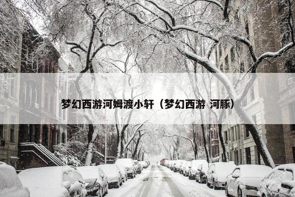 梦幻西游河姆渡小轩（梦幻西游 河豚）