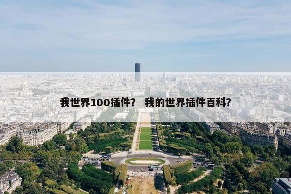 我世界100插件？ 我的世界插件百科？