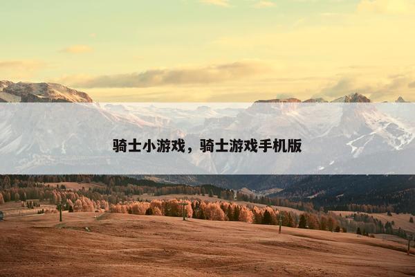 骑士小游戏，骑士游戏手机版