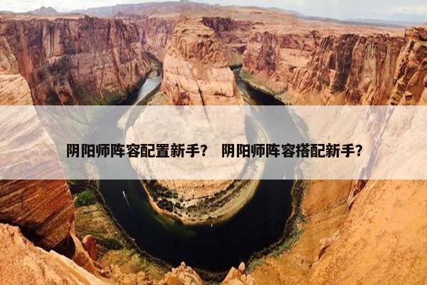 阴阳师阵容配置新手？ 阴阳师阵容搭配新手？
