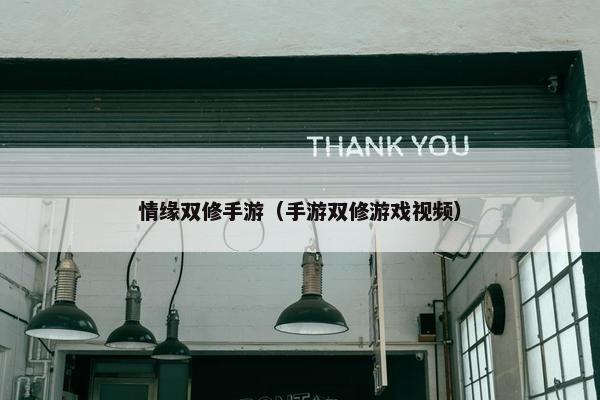 情缘双修手游（手游双修游戏视频）