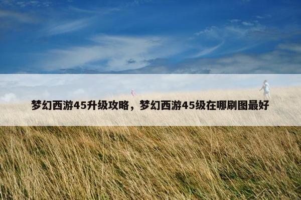 梦幻西游45升级攻略,梦幻西游45级在哪刷图最好 梦幻西游45升级攻略,梦幻西游45级在哪刷图最好