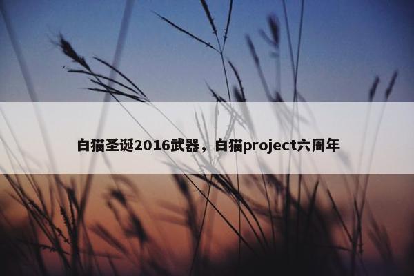 白猫圣诞2016武器，白猫project六周年