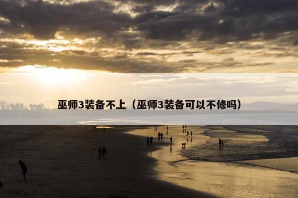 巫师3装备不上（巫师3装备可以不修吗）