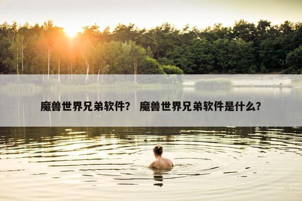 魔兽世界兄弟软件？ 魔兽世界兄弟软件是什么？