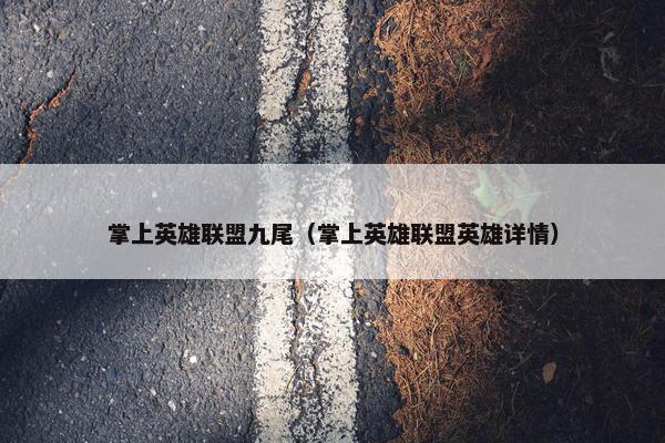 掌上英雄联盟九尾（掌上英雄联盟英雄详情）