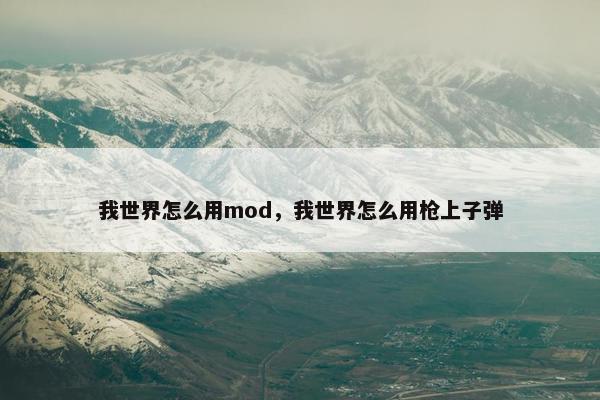 我世界怎么用mod,我世界怎么用枪上子弹 我世界怎么用mod,我世界怎么用枪上子弹