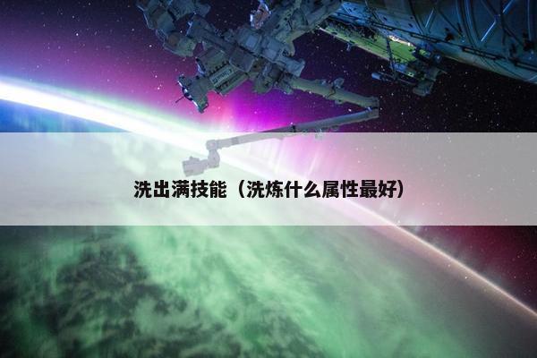 洗出满技能（洗炼什么属性最好）
