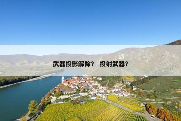 武器投影解除？ 投射武器？
