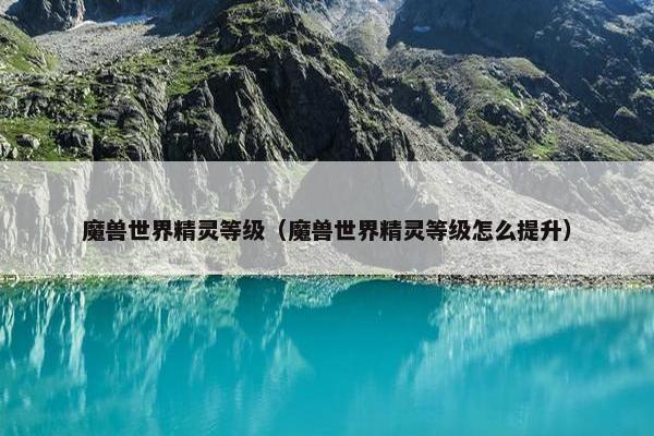 魔兽世界精灵等级（魔兽世界精灵等级怎么提升）