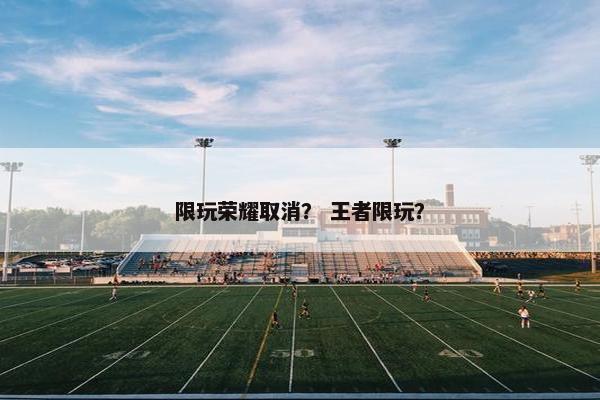限玩荣耀取消？ 王者限玩？