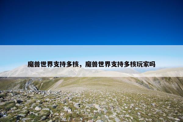 魔兽世界支持多核，魔兽世界支持多核玩家吗