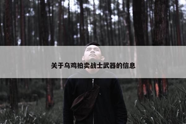 关于乌鸡拍卖战士武器的信息