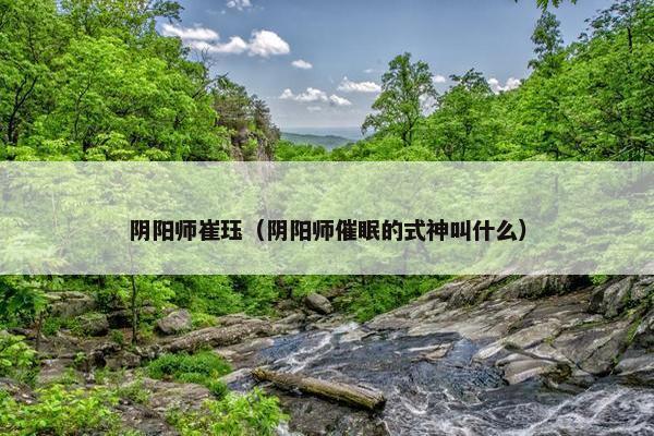 阴阳师崔珏（阴阳师催眠的式神叫什么）