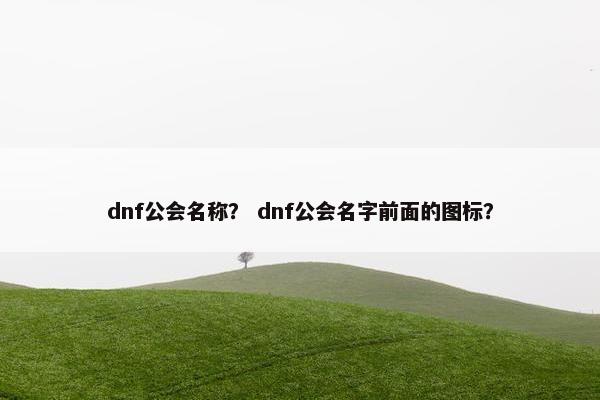 dnf公会名称？ dnf公会名字前面的图标？