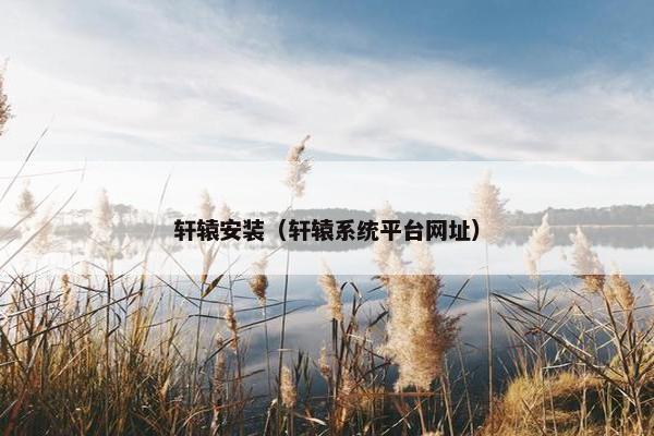 轩辕安装（轩辕系统平台网址）