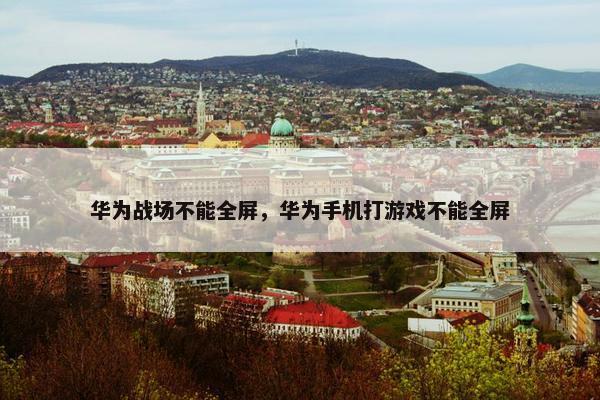 华为战场不能全屏，华为手机打游戏不能全屏