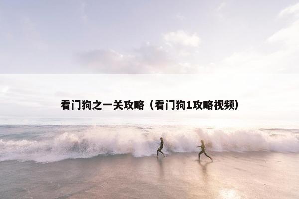 看门狗之一关攻略（看门狗1攻略视频）