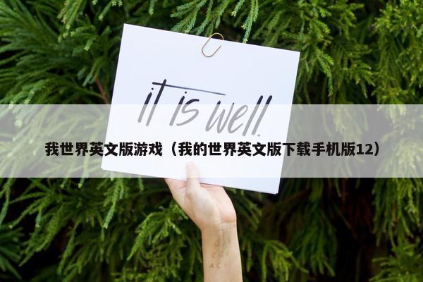 我世界英文版游戏（我的世界英文版下载手机版12）