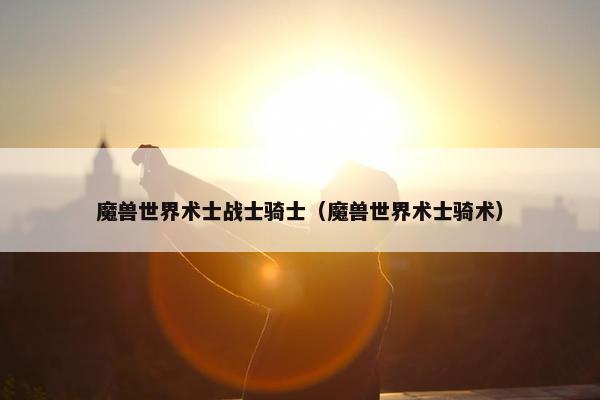 魔兽世界术士战士骑士（魔兽世界术士骑术）