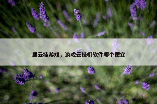 里云挂游戏，游戏云挂机软件哪个便宜