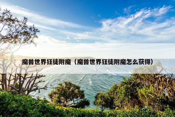 魔兽世界狂徒附魔（魔兽世界狂徒附魔怎么获得）