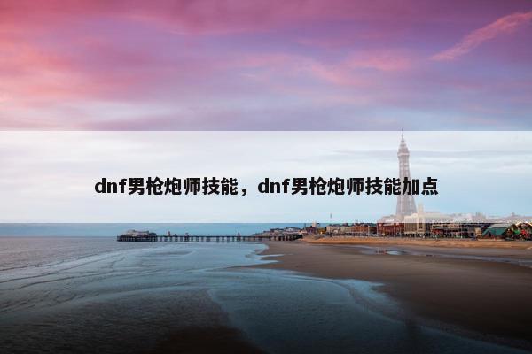 dnf男枪炮师技能，dnf男枪炮师技能加点