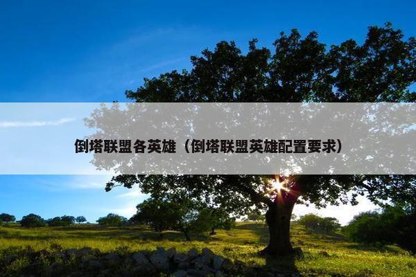 倒塔联盟各英雄（倒塔联盟英雄配置要求）
