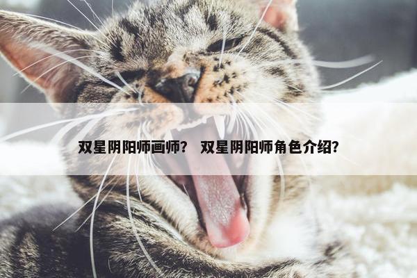 双星阴阳师画师？ 双星阴阳师角色介绍？