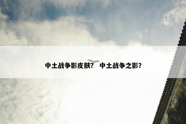 中土战争影皮肤？ 中土战争之影？