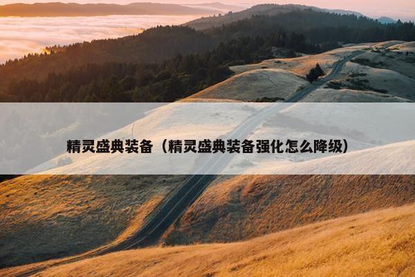 精灵盛典装备（精灵盛典装备强化怎么降级）