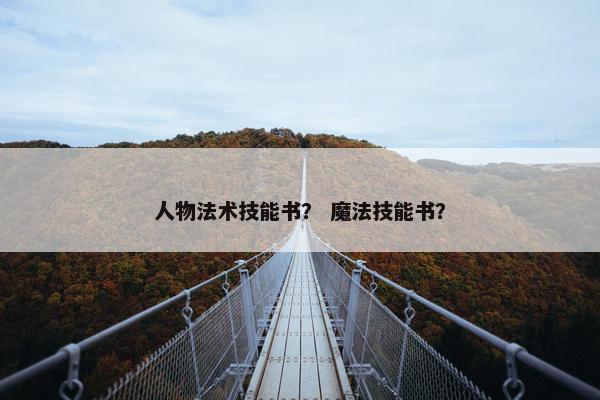 人物法术技能书？ 魔法技能书？