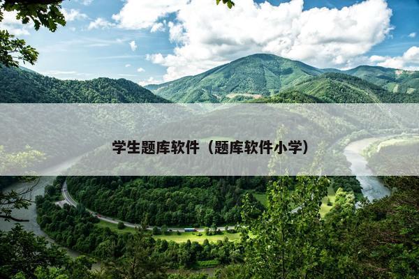学生题库软件（题库软件小学）