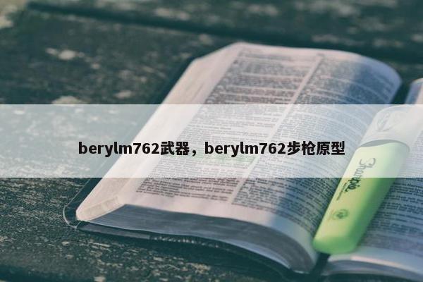 berylm762武器，berylm762步枪原型