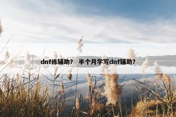 dnf练辅助? 半个月学写dnf辅助? dnf练辅助? 半个月学写dnf辅助?